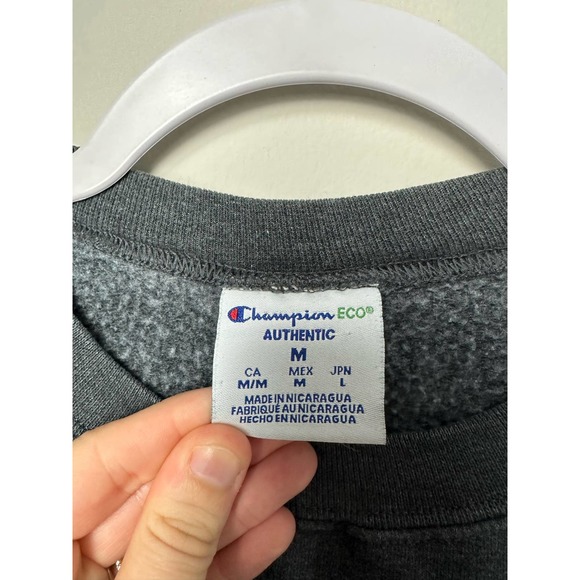 Champion College Sweatshirt University of Akron Ohio Gray Blue Medium - Picture 4 of 5